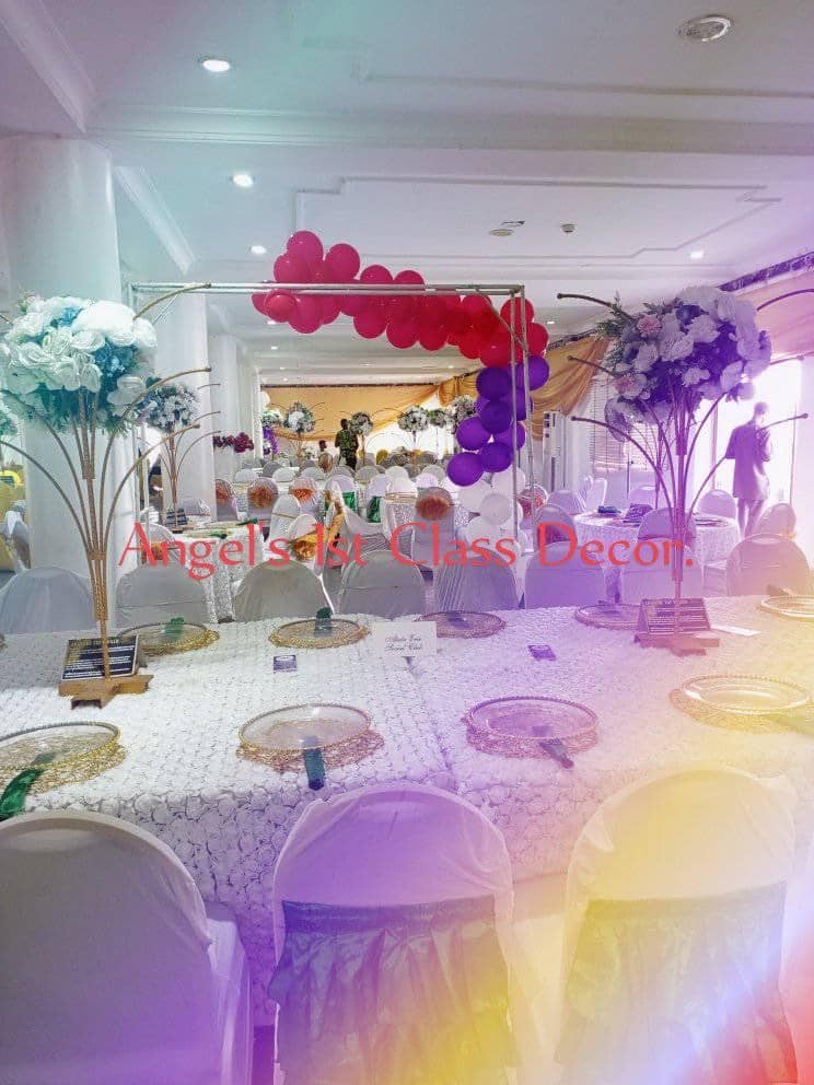 Luxury white wedding decoration